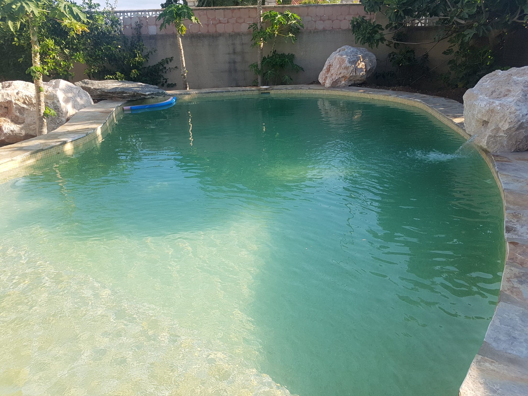 Pool filled with crystal clear water